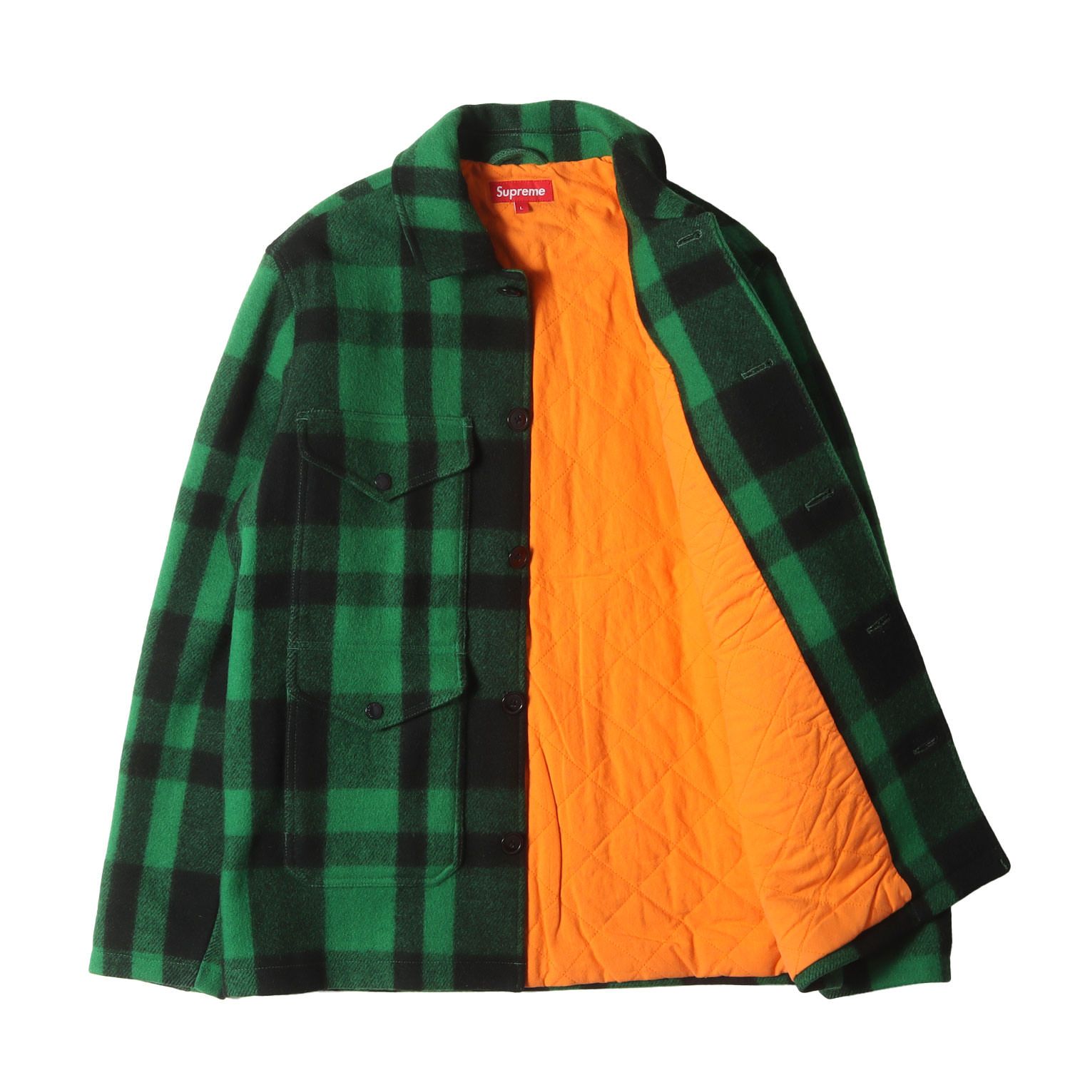 Supreme シュプリーム ジャケット サイズ:L チェック メルトン
