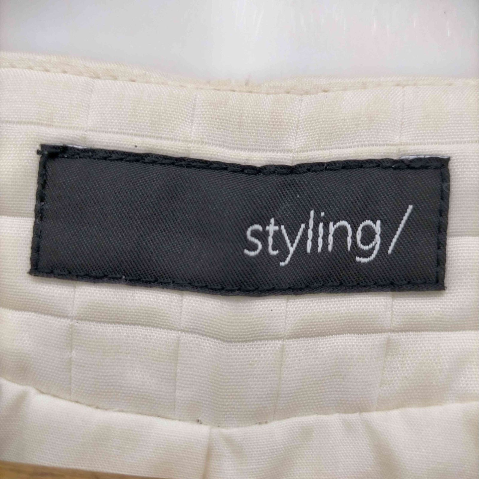スタイリング styling ノーカラーパッディングコート レディース