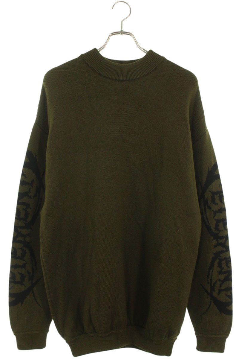 ヴェトモン UE54KN160K スリーブメタルロゴニット メンズ XS