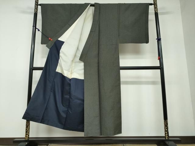 平和屋着物＃男性　長羽織　紬地　100亀甲　正絹　逸品　CAAT0518dy 平和屋着物○男性 紬 アンサンブル 長羽織 ており 山家紬 120亀甲 総