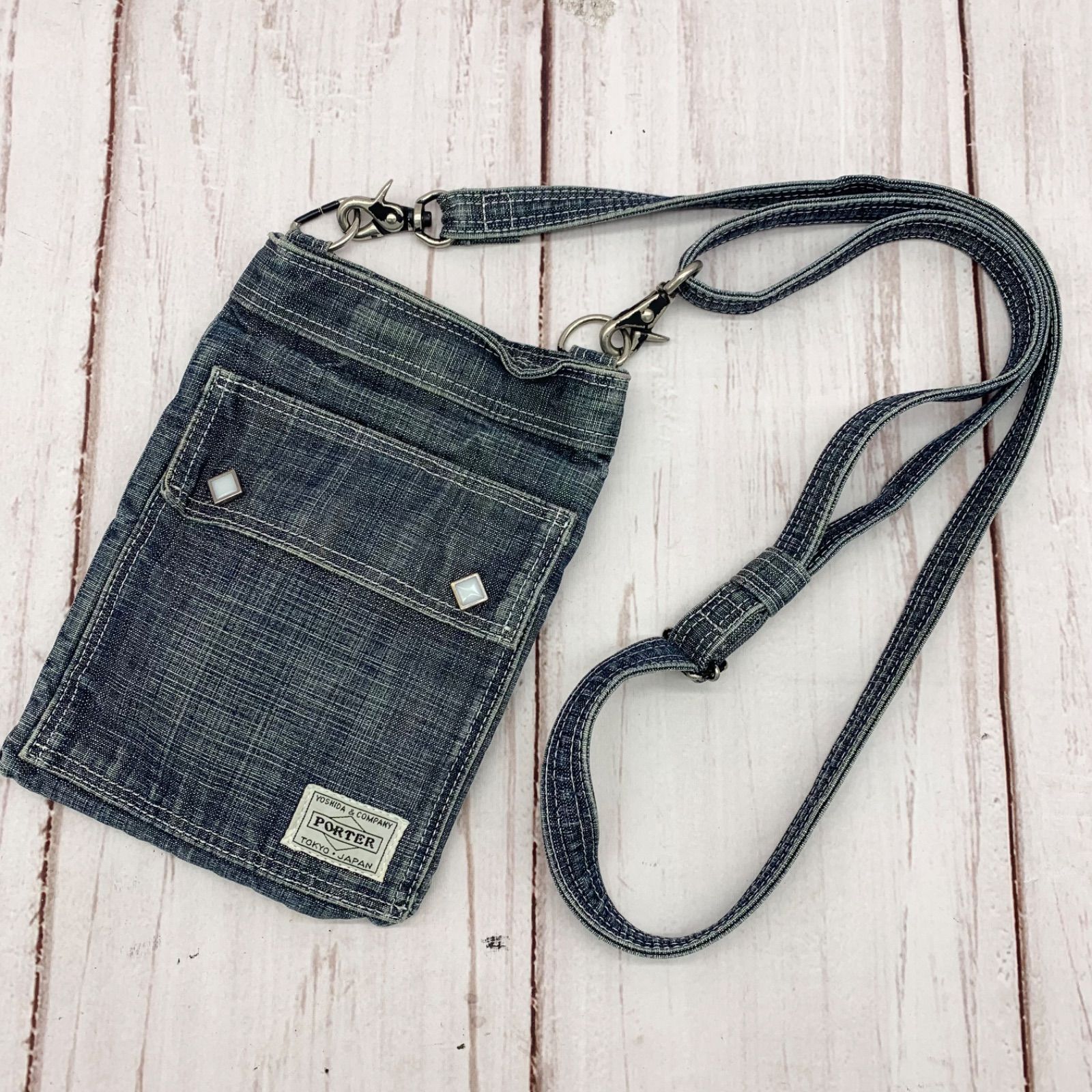 新*智様 良品　PORTERデニムショルダーバッグ　サコッシュウエスタン ポーター デニム PORTER DENIM 登場！吉田カバンがオリジナルで