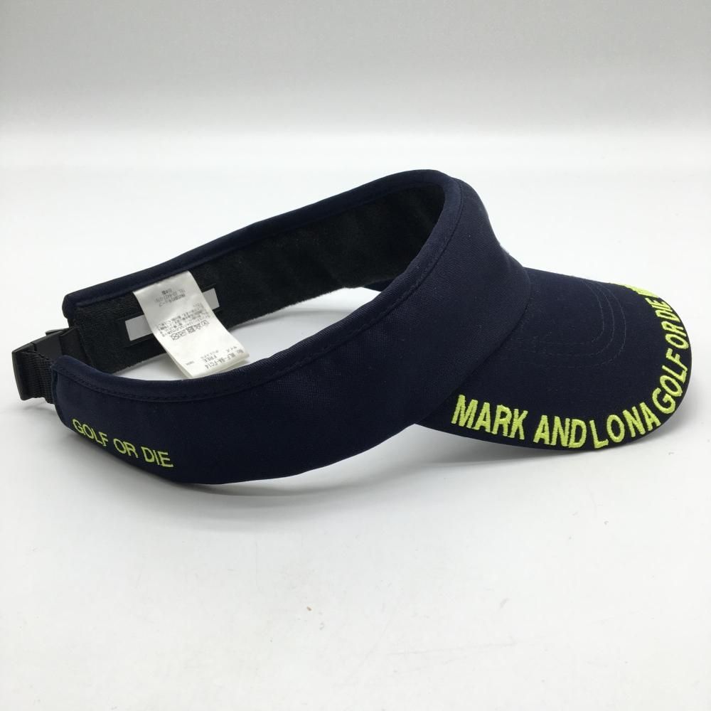 【マークアンドロナ】人気スカルロゴマーク×ロゴネーム ゴルフサンバイザー マークアンドロナ】人気立体スカルロゴ×リボン付き ゴルフサンバイザー