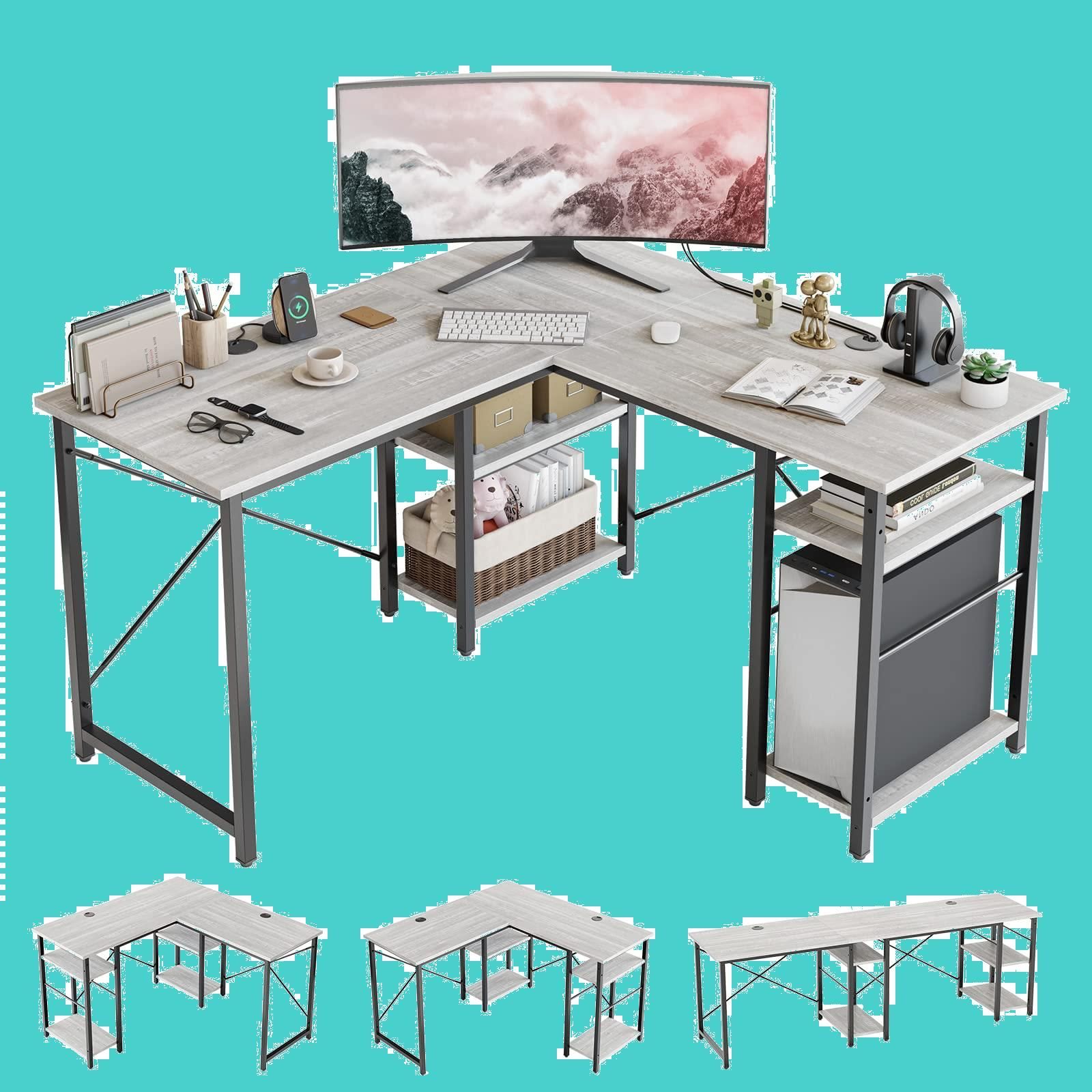 簡単組立式】L型デスク DTMデスク ゲーミングデスク PCデスク コーナー