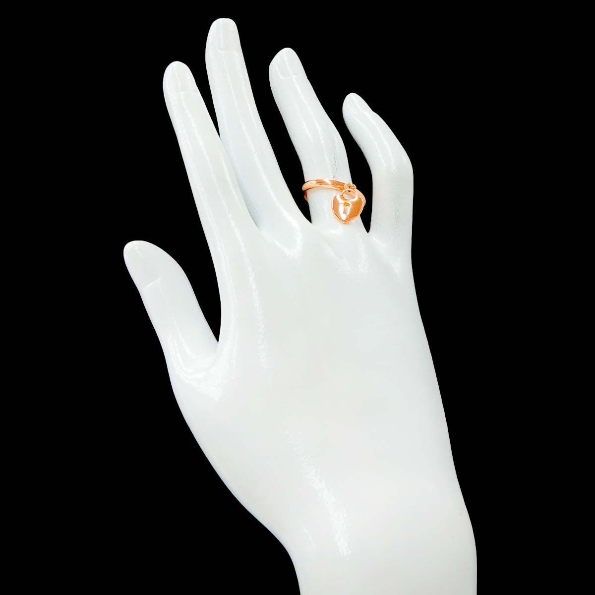 ティファニー TIFFANY&Co. ハート ロック 12.5号 リング K18 PG ピンク  