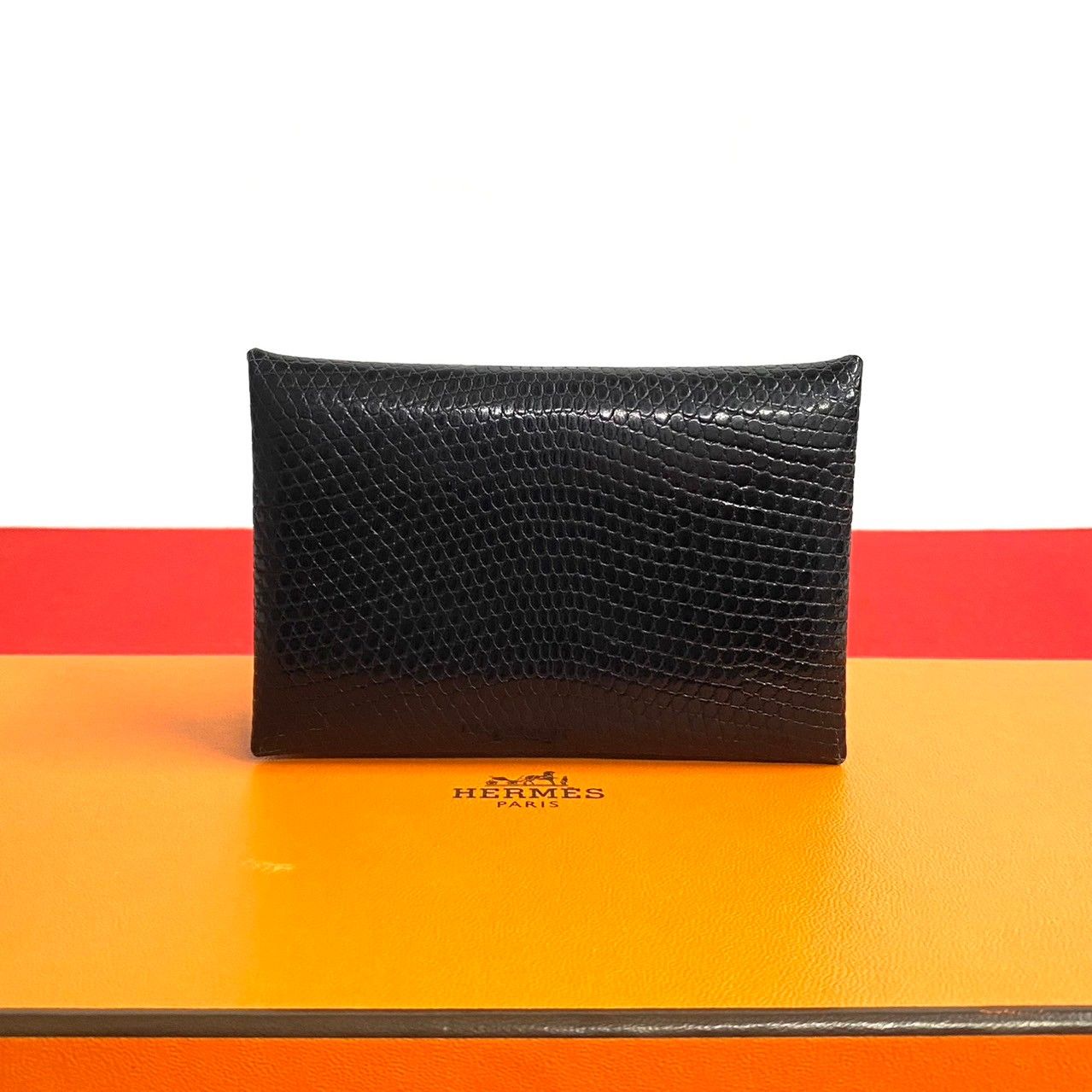ほぼ未使用 希少品 U刻印 HERMES エルメス カルヴィ リザード レザー 