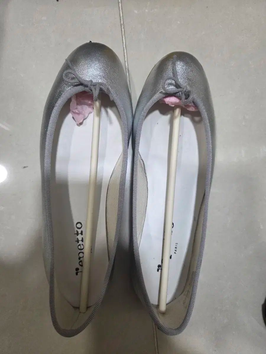 Repetto レペット シルバー フラット 37 5