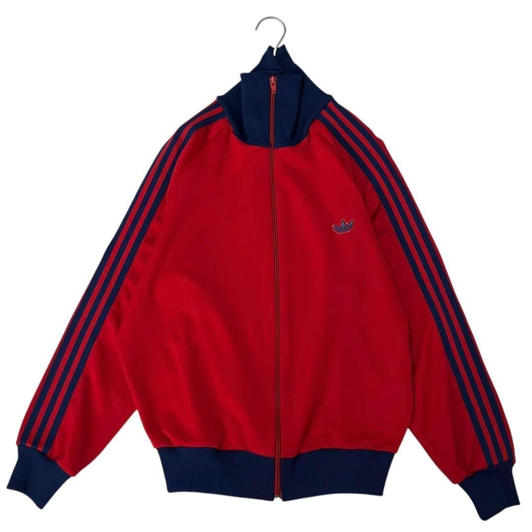 3698_1 adidas トラックジャケット デサント レッド/ネイビー 3号 3698_1 adidas トラックジャケット デサント レッド/ネイビー 3