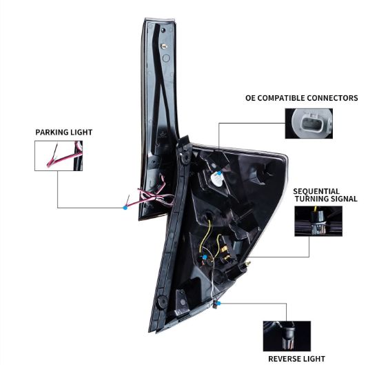 ホンダ フィット FIT JAZZ GK3～GK6 LEDテールランプ 2014-2018年式対応 カスタム 流れるウインカー 左右セット 改装パーツ FFCRYSTALESIA_COM