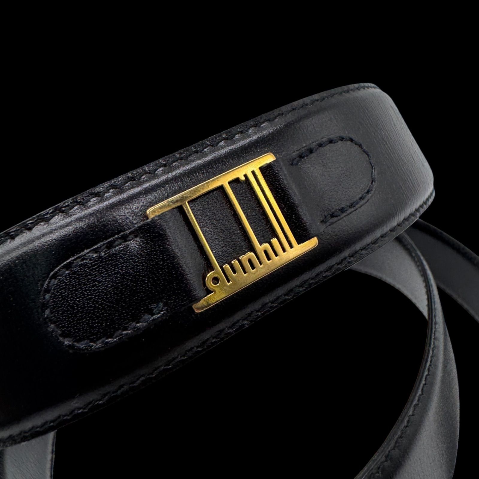 新品未使用 dunhill ブラックレザーベルト dunhill ブラック レザー ベルト 未使用に近い - メルカリ