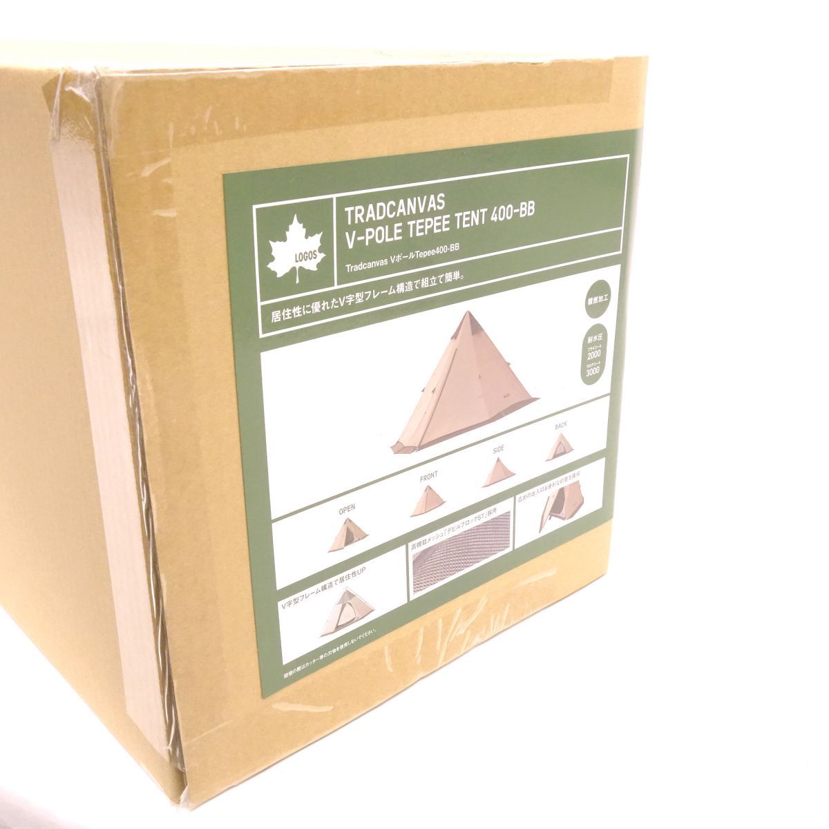 未開封　LOGOS Tradcanvas Tepeeリビング400-BB テント Tradcanvas Tepeeリビング400-BB|ギア|テント|ワンポール|製品