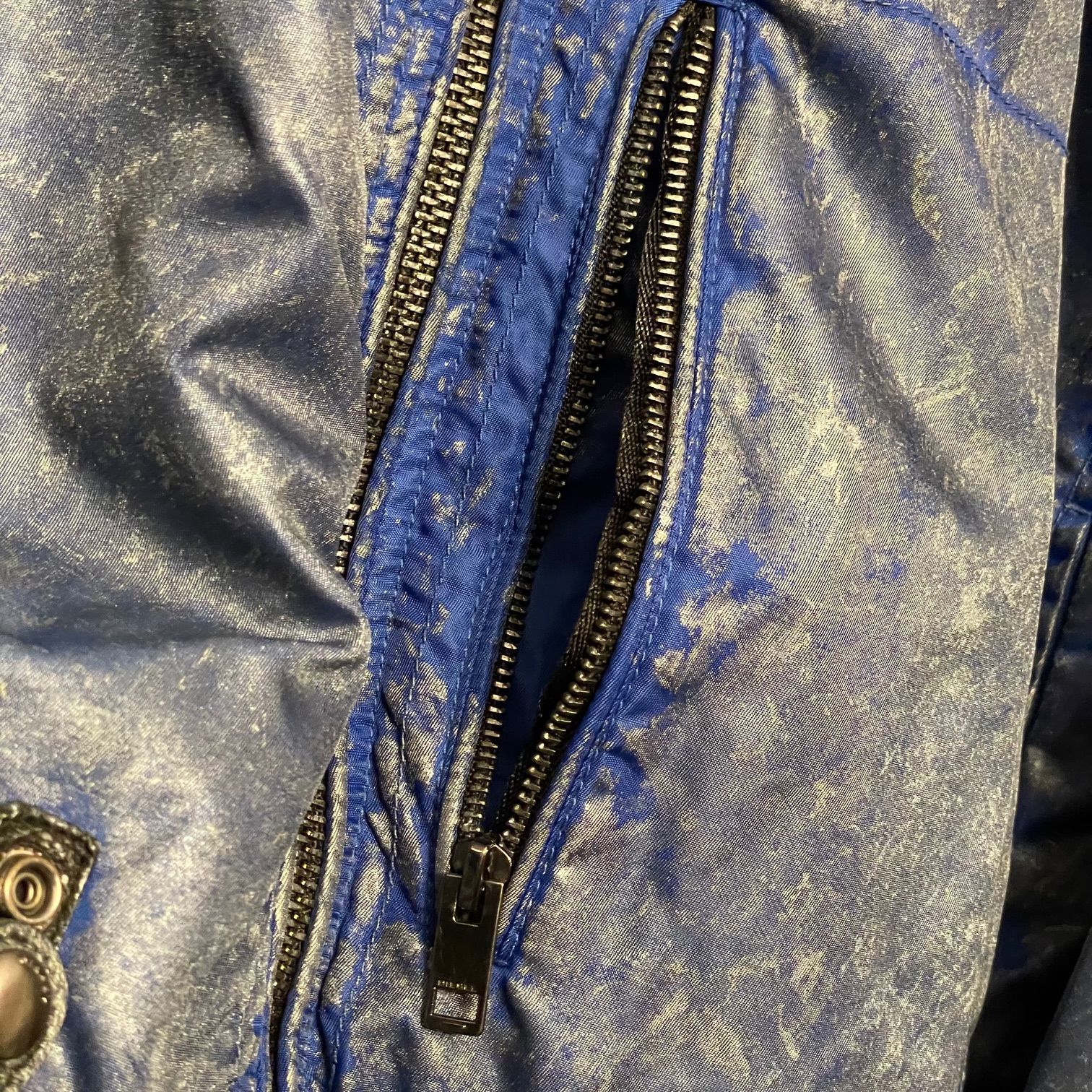 DIESEL ヴィンテージ加工MA-1ジャケット ブルー Sサイズ - メルカリ