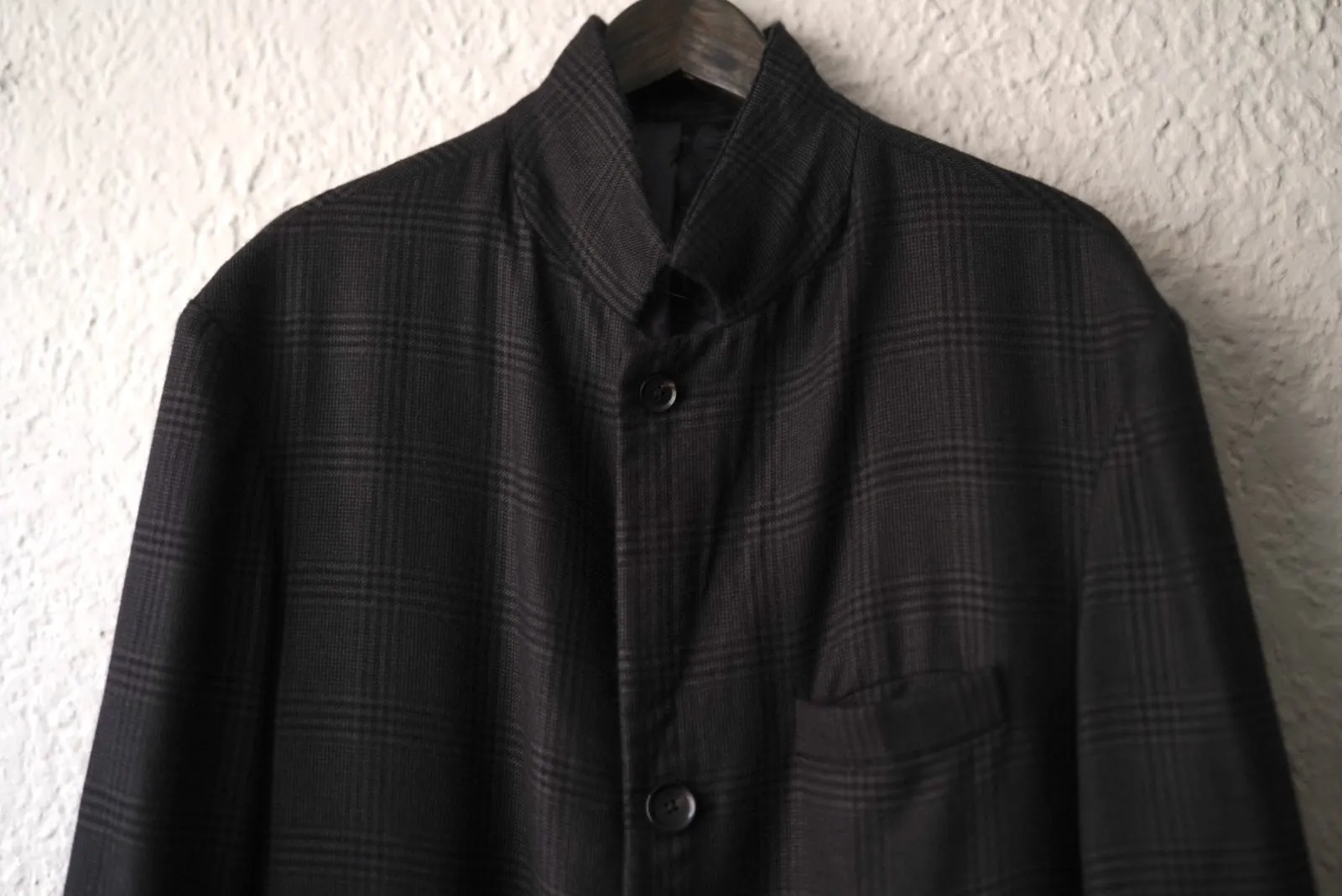 19AW アラシャンカシミヤチェックブレザージャケット / Geoffrey.B 