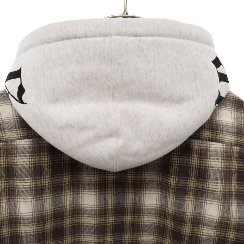 SUPREME (シュプリーム) Hooded Flannel Zip Up Shirt フーデット