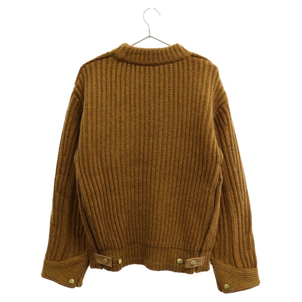 Sacai サカイ ×Carhartt WIP 23AW Knit Pullover Detroit デトロイト ウールニットセーター ブラウン 23-03112M Sacai (サカイ) ×Carhartt WIP 23AW Knit Pullover Detroit デトロイト