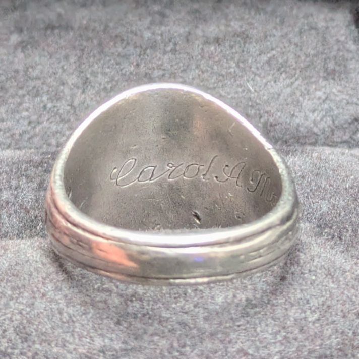 JOSTENS 1983年製 ヴィンテージ カレッジリング シルバー925 青 JOSTENS 1983年製 ヴィンテージ カレッジリング シルバー925 青