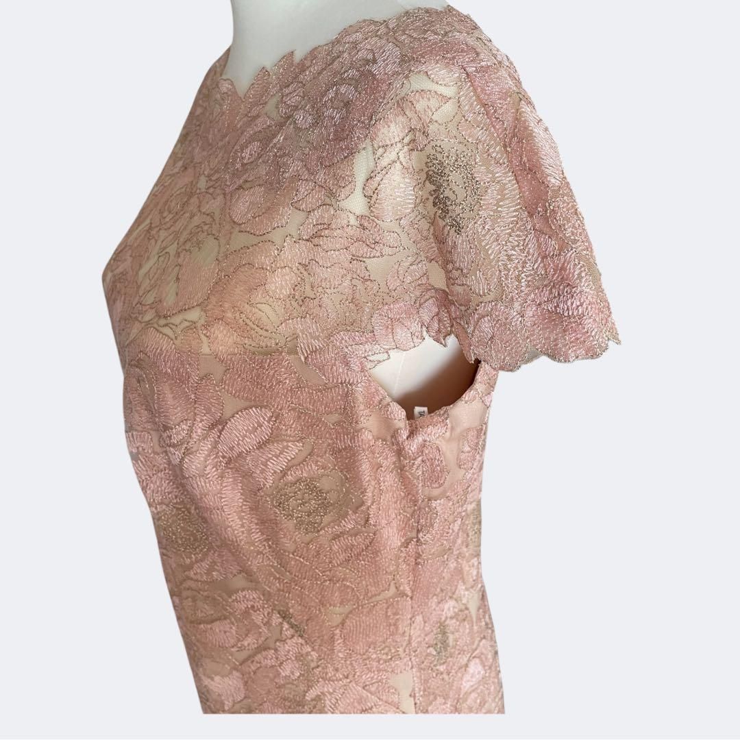 新品◇TADASHI SHOJI タダシショージ 上品ゴールドピンクベージュお花