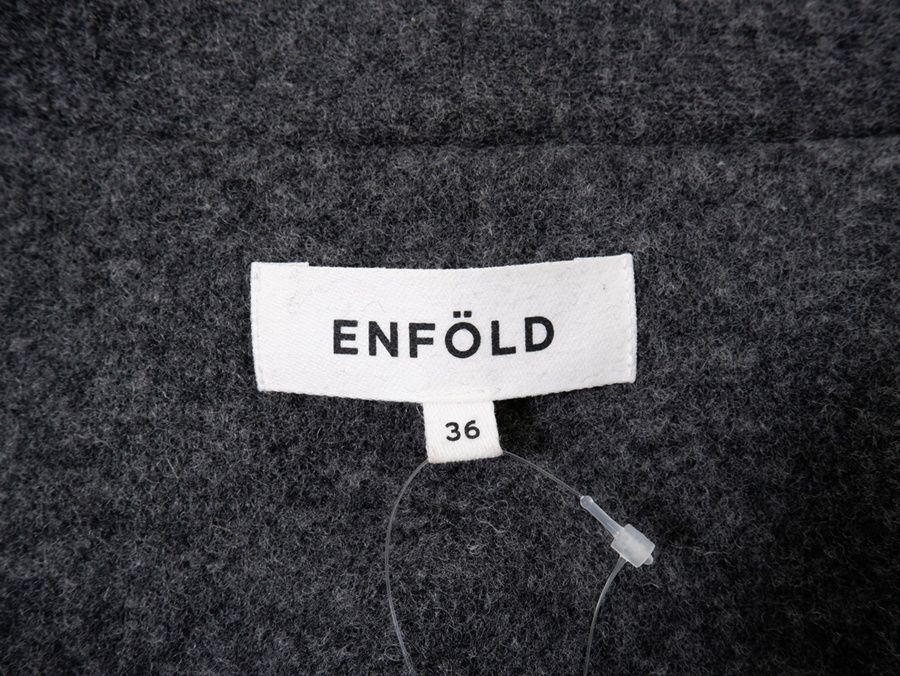  ENFOLDエンフォルド ラムウールノー カーディガン コート 36 その他 ジャケット アウター
