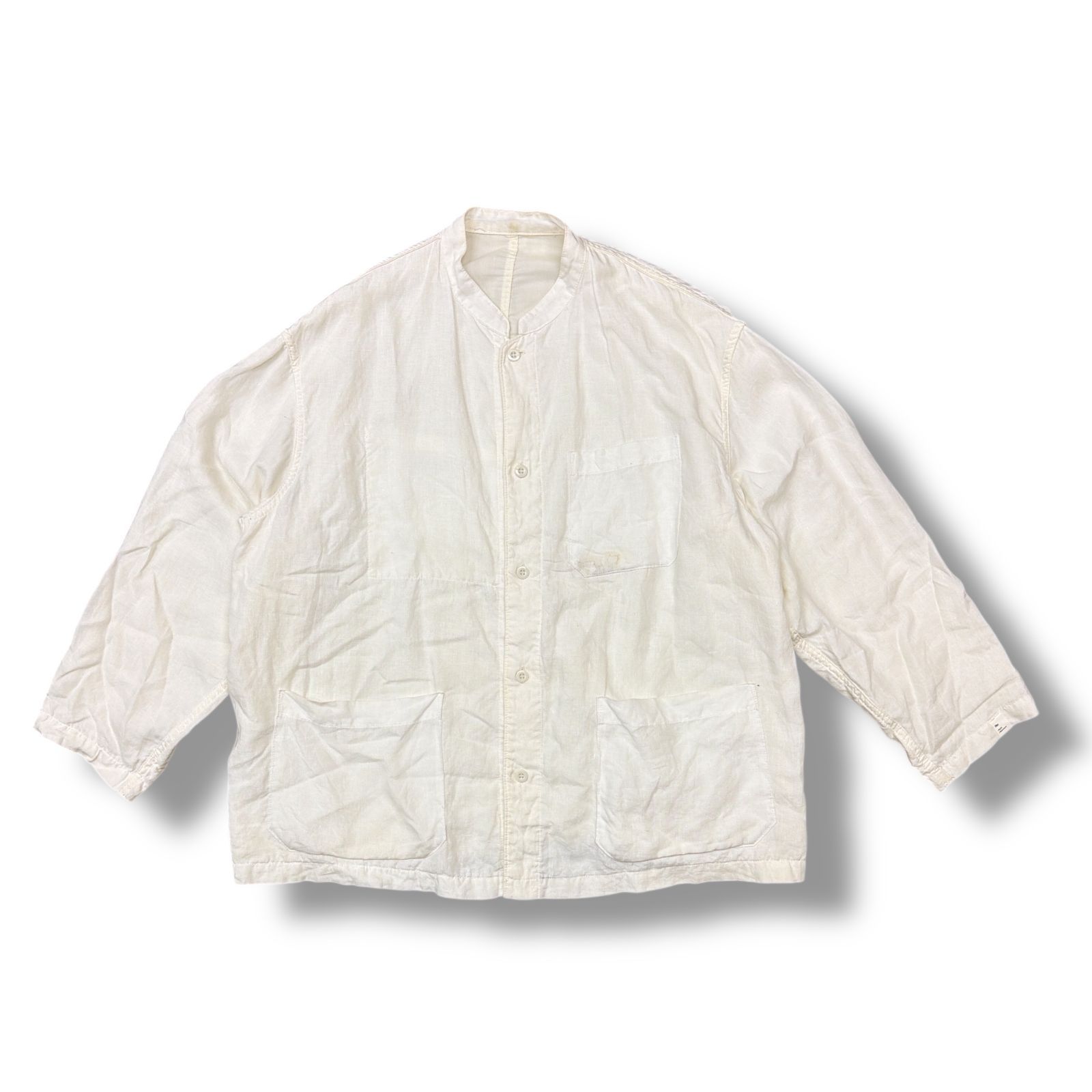 【未使用品】graphpaper Re 別注 リネン バンドカラー カバーオール 参考上代46200円 Graphpaper Re別注 Linen Band Collar Coverall
