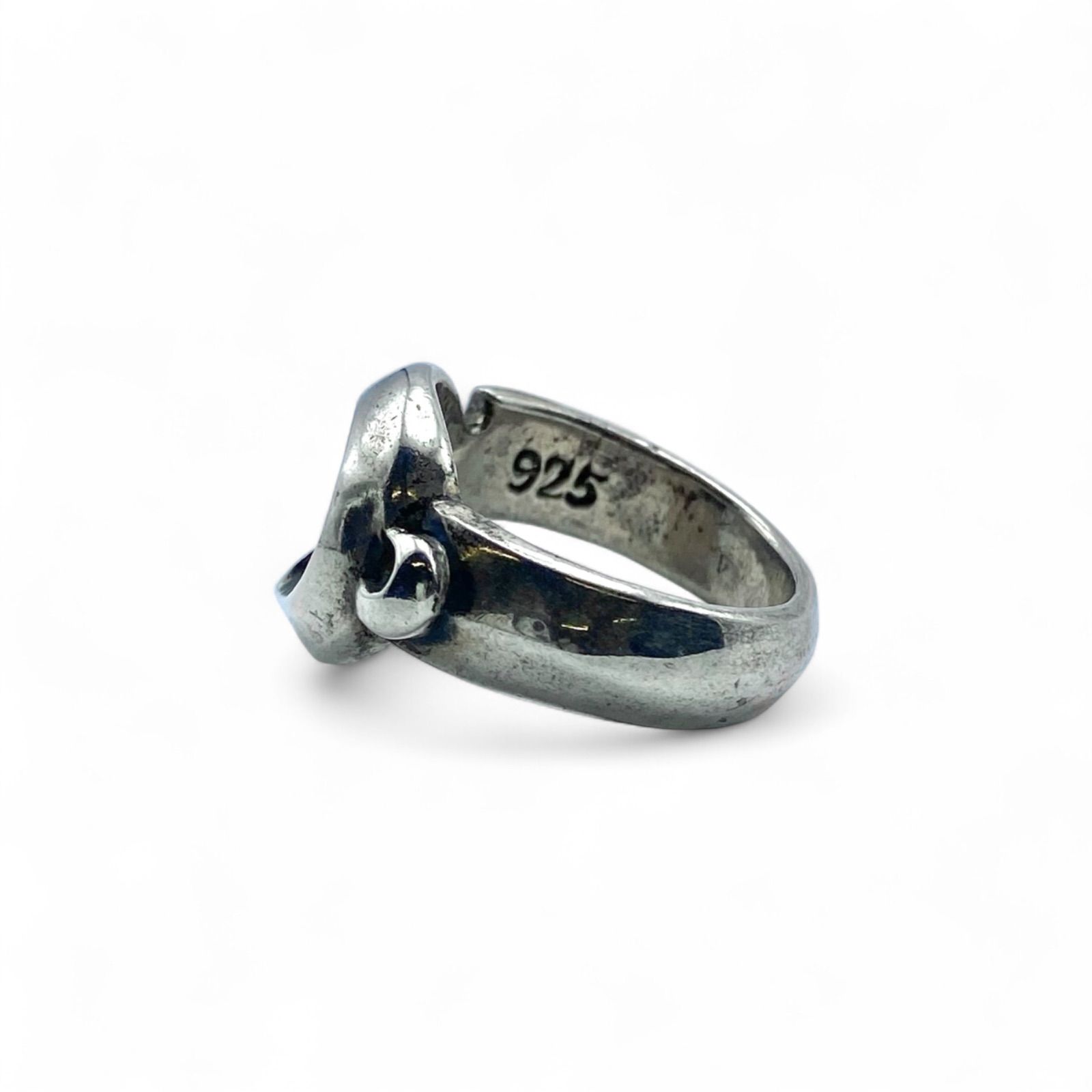 幸運を釣り上げる】フックモチーフ Silver 925 刻印 90s Vintage Ring 