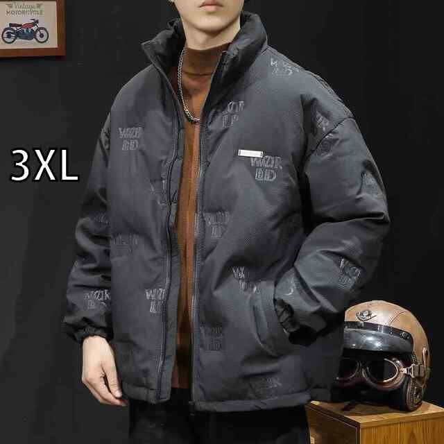 [3XL ]秋冬 コーデ メンズ 服 シンプル ファッション オシャレ 大人 かっこいい 大きいサイズ ストリート 紳士服 ホワイト ダックダウン ジャケット スタンドカラー 暖かい