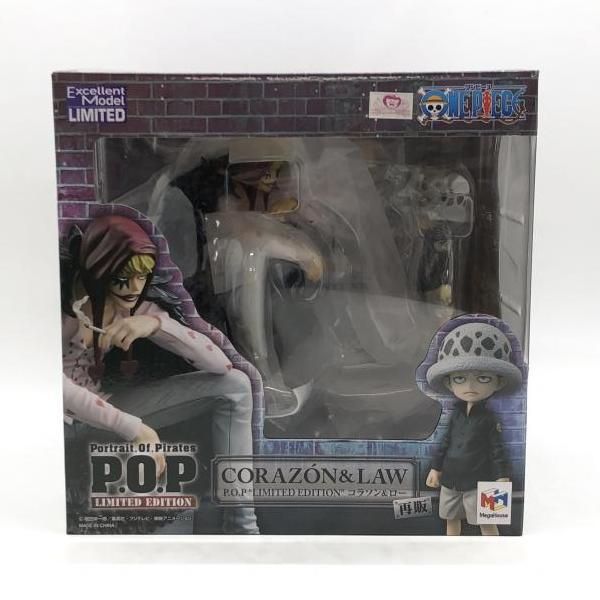 【中古】開封・膝塗装ハゲ）コラソンu0026トラファルガー・ロー Portrait.Of.Pirates (P.O.P) LIMITED EDITION[24]
