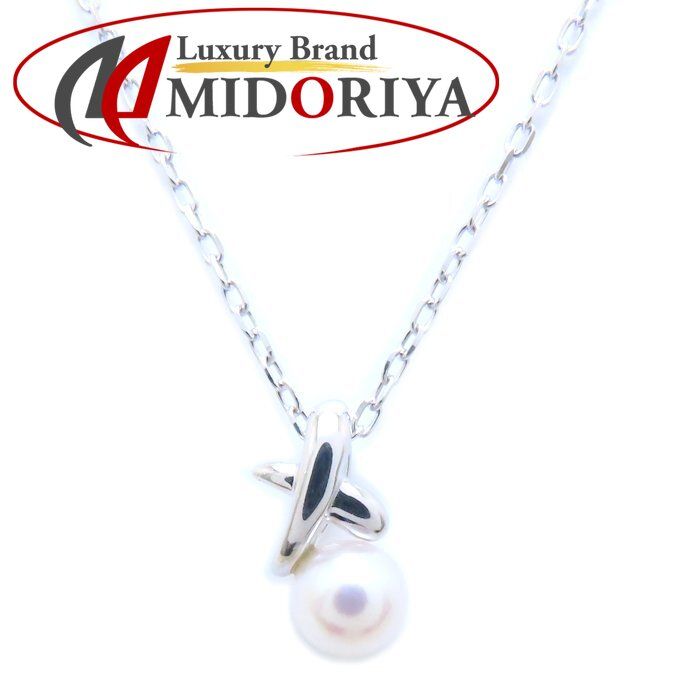 ホワイト真珠ネックレス MIKIMOTO ミキモト パール ネックレス 真珠5.5ミリ K18WG