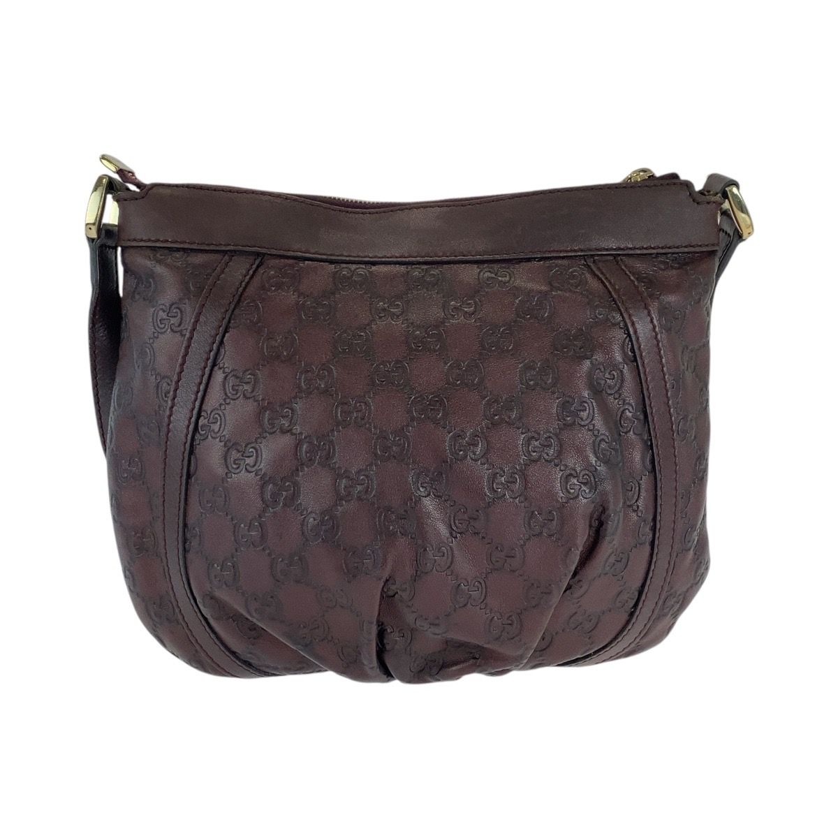 GUCCI グッチ アビー グッチシマ ブラウン ゴールド金具 レザー 203257 