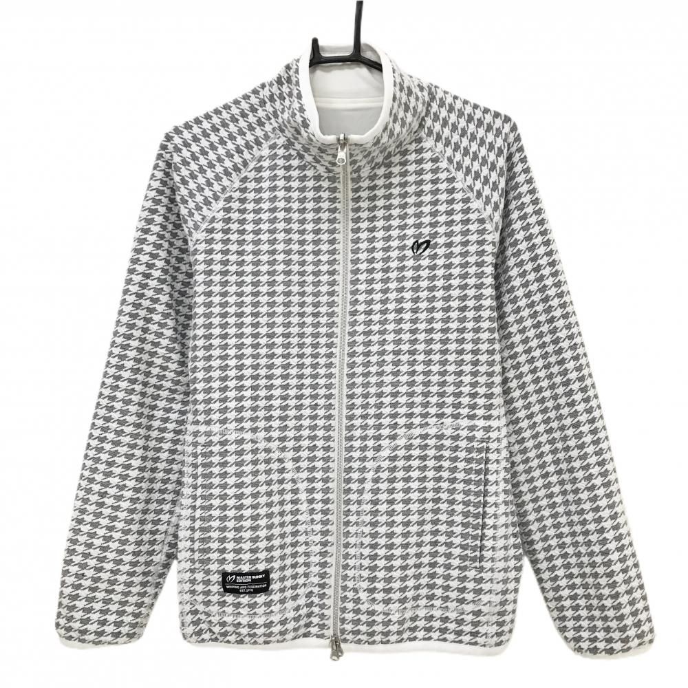マスターバニー リバーシブルジャケット 白×杢グレー 千鳥格子 裏白
