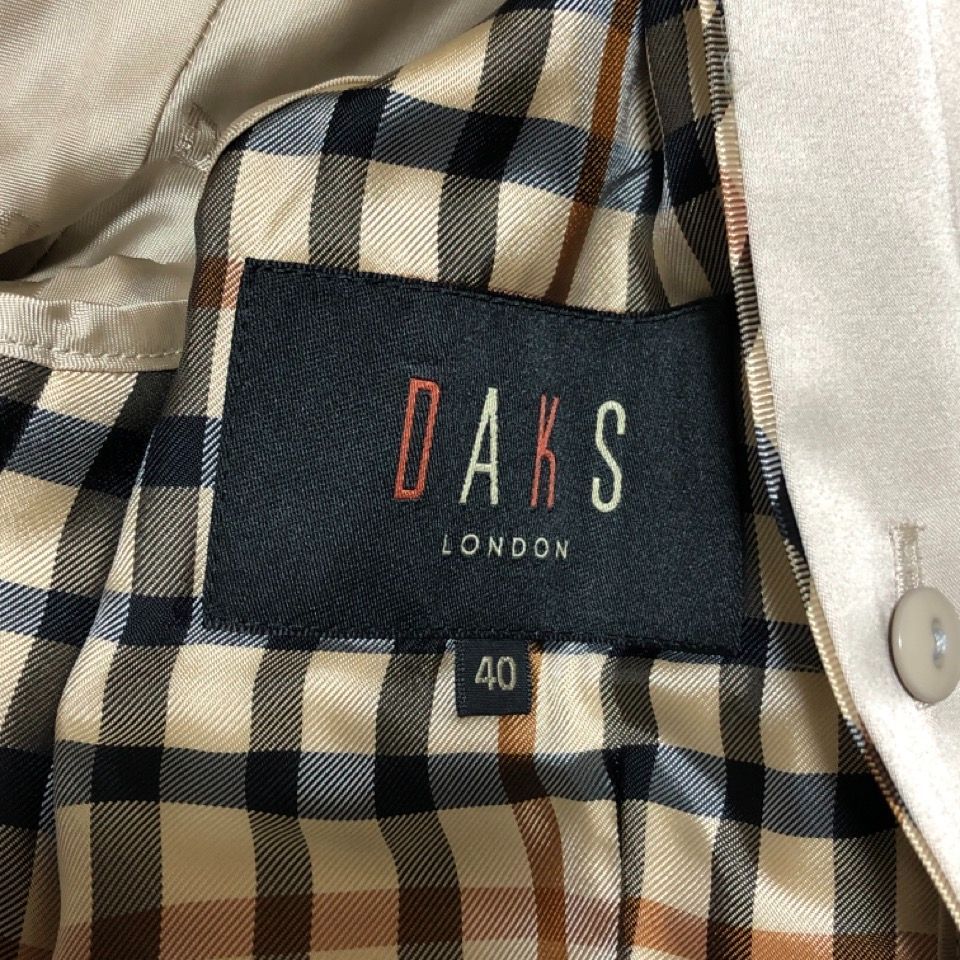 極美品 希少 DAKS ダックス トレンチコート コート 銀ボタン ライナー