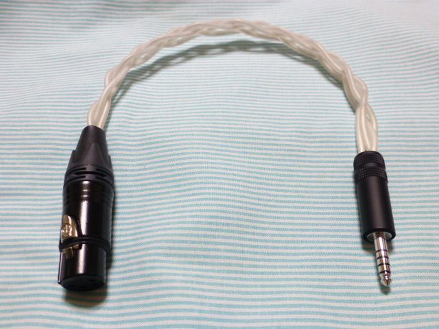 XLR コネクタ 4ピン メス - 4.4mm5 変換ケーブル 20cm ALO SXC Cryo 18awg 改造品 FT-7445 R FURUTECH ロジウムメッキ