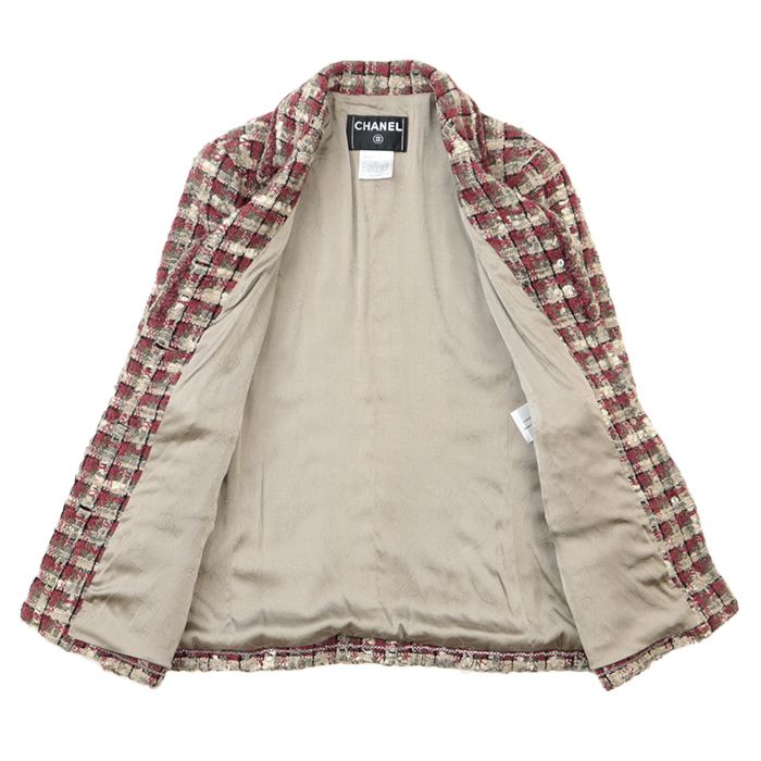 美品】CHANEL シャネル ジャケット 05A P26823 チェックパターン 