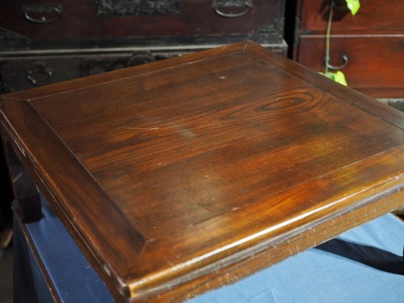 杢目の な小型ローテーブル 座卓 昭和中期 古録展 送料無料 品番H17174