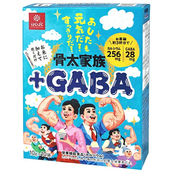 はくばく 骨太家族 GABA 100g 10g×10袋 ×12個入× 2ケース ｜ 一般食品 麦 栄養機能食品 カルシウム