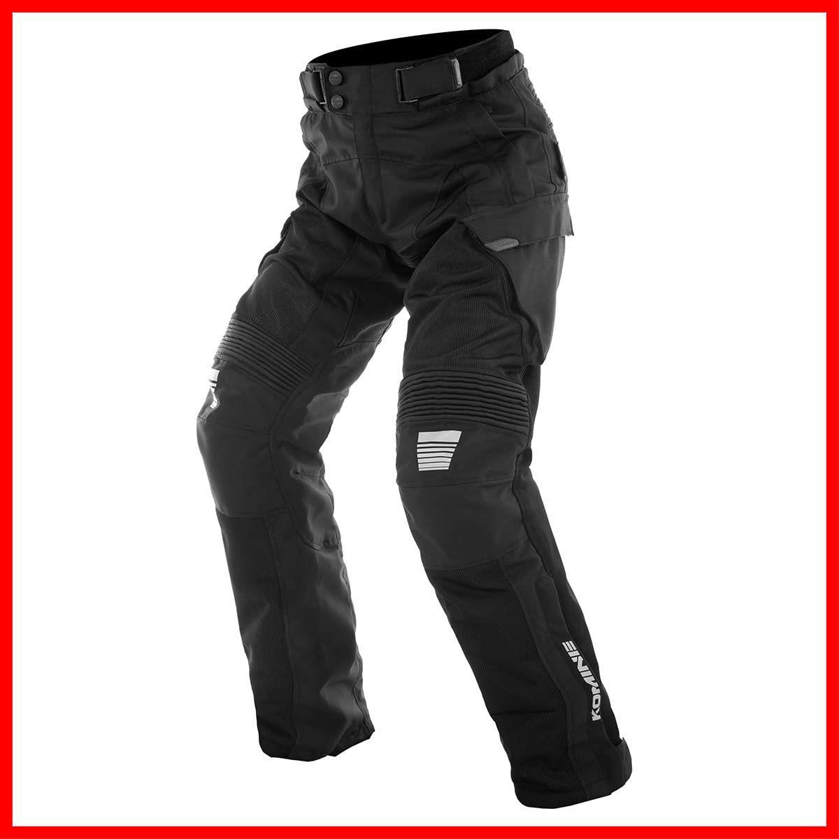 KOMINE バイク用 PK-7463 プロテクトアドベンチャーメッシュパンツ 07-7463 メンズ Black M