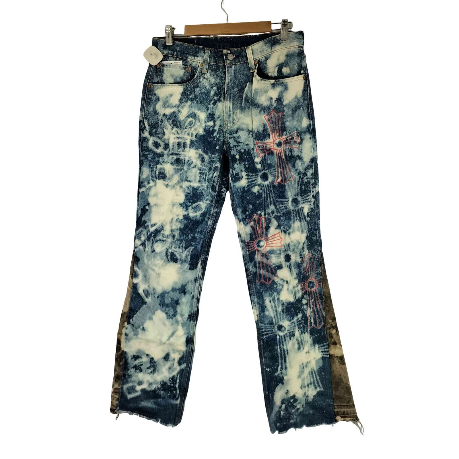 リーバイス Levis リメイク ブリーチ加工 516レギュラーストレートデニムパンツ メンズ  31X32