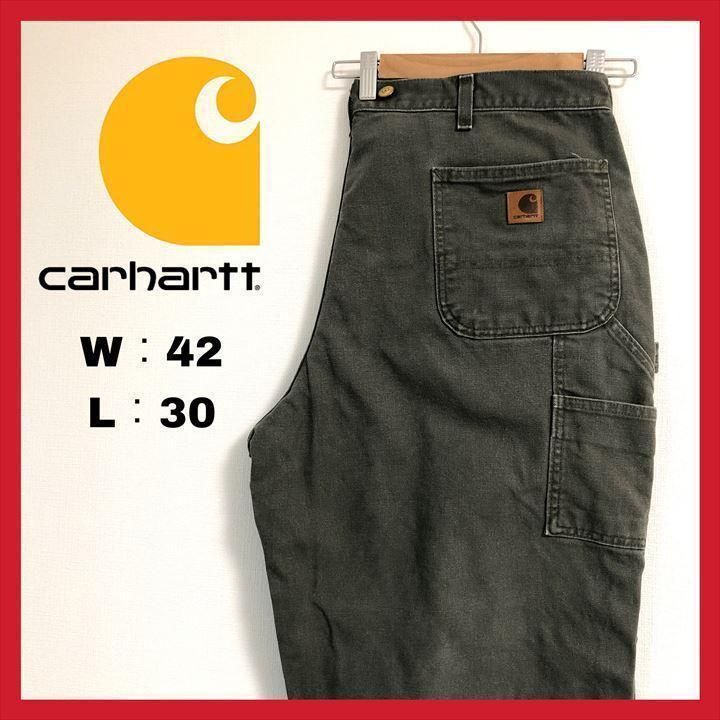 90s 古着 カーハート ペインターパンツ サスペンダーボタン付 W42L30
