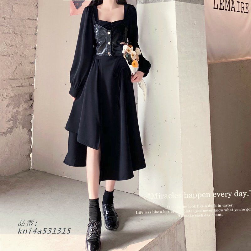 ワンピース レザー風キャミベスト