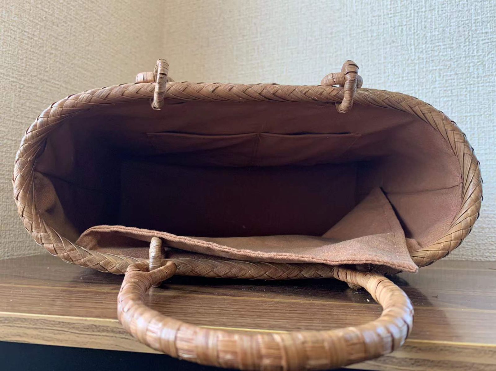 桜皮、山葡萄 手作り かごバッグ 内布あり - メルカリ
