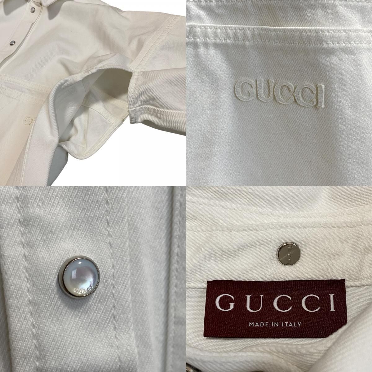 美品‼️GUCCI グッチ デニムジャケット 40サイズ レディース 現行モデル 新品 グッチ GUCCI レディース コットン デニム
