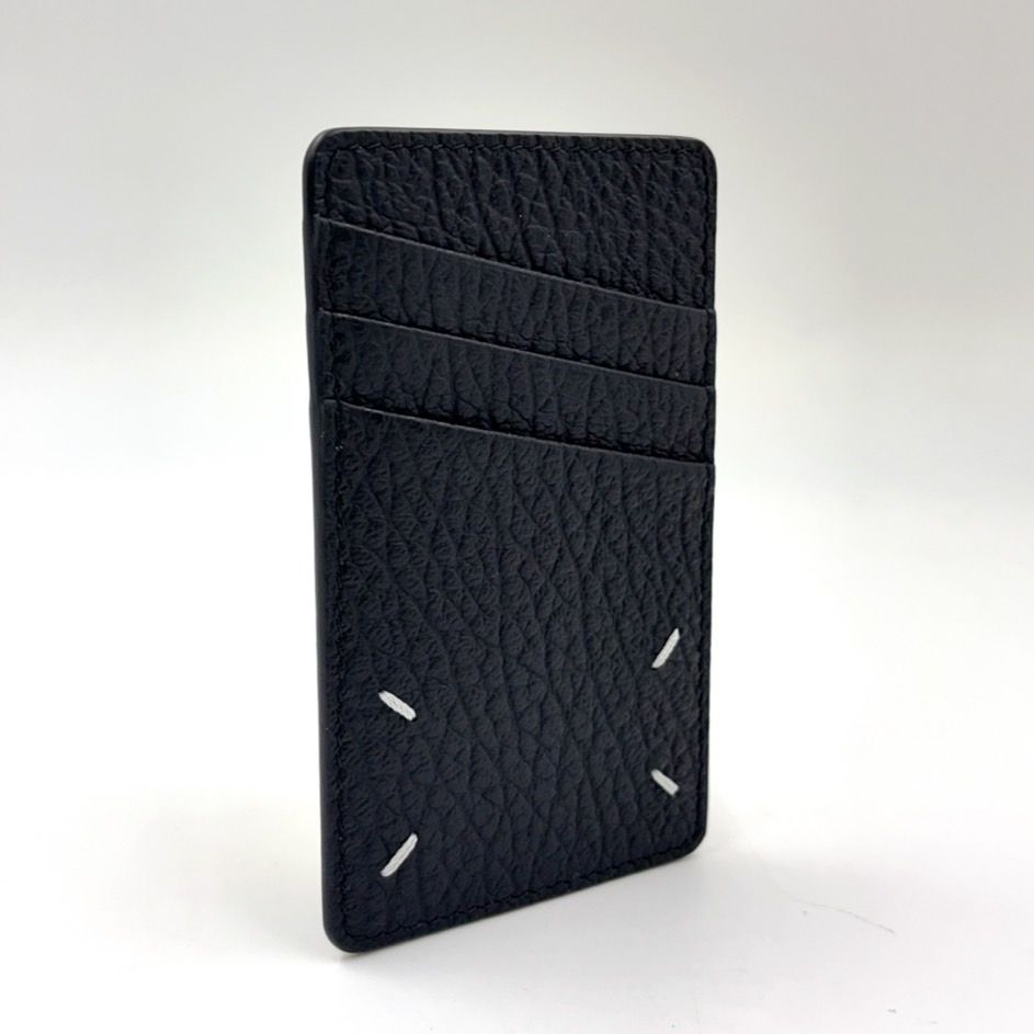 Maison Margiela 4ステッチ レザー ブラック カードケース SA1VX0017