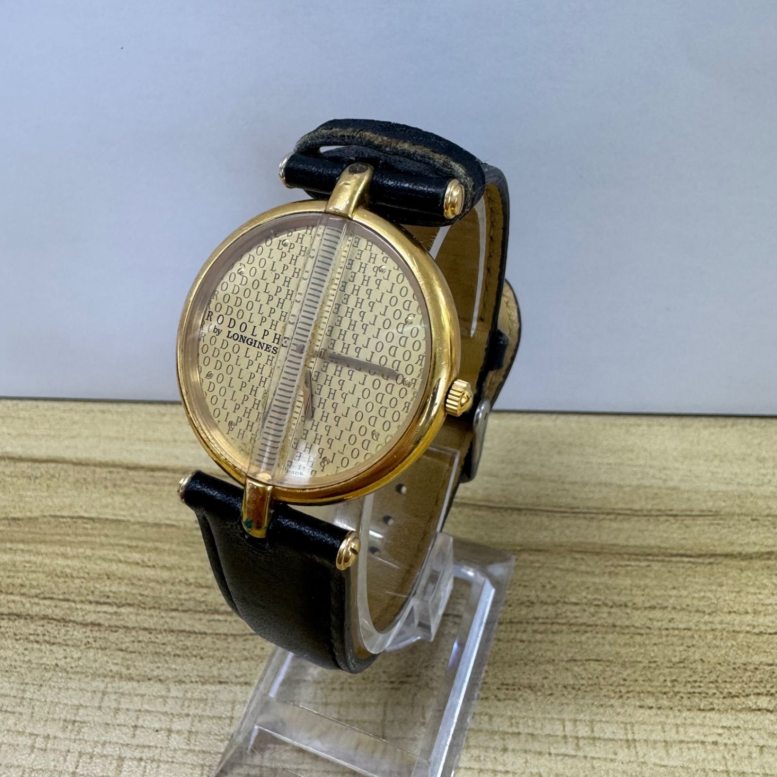 希少モデル RODOLPHE by LONGINES レディース腕時計 黒文字盤