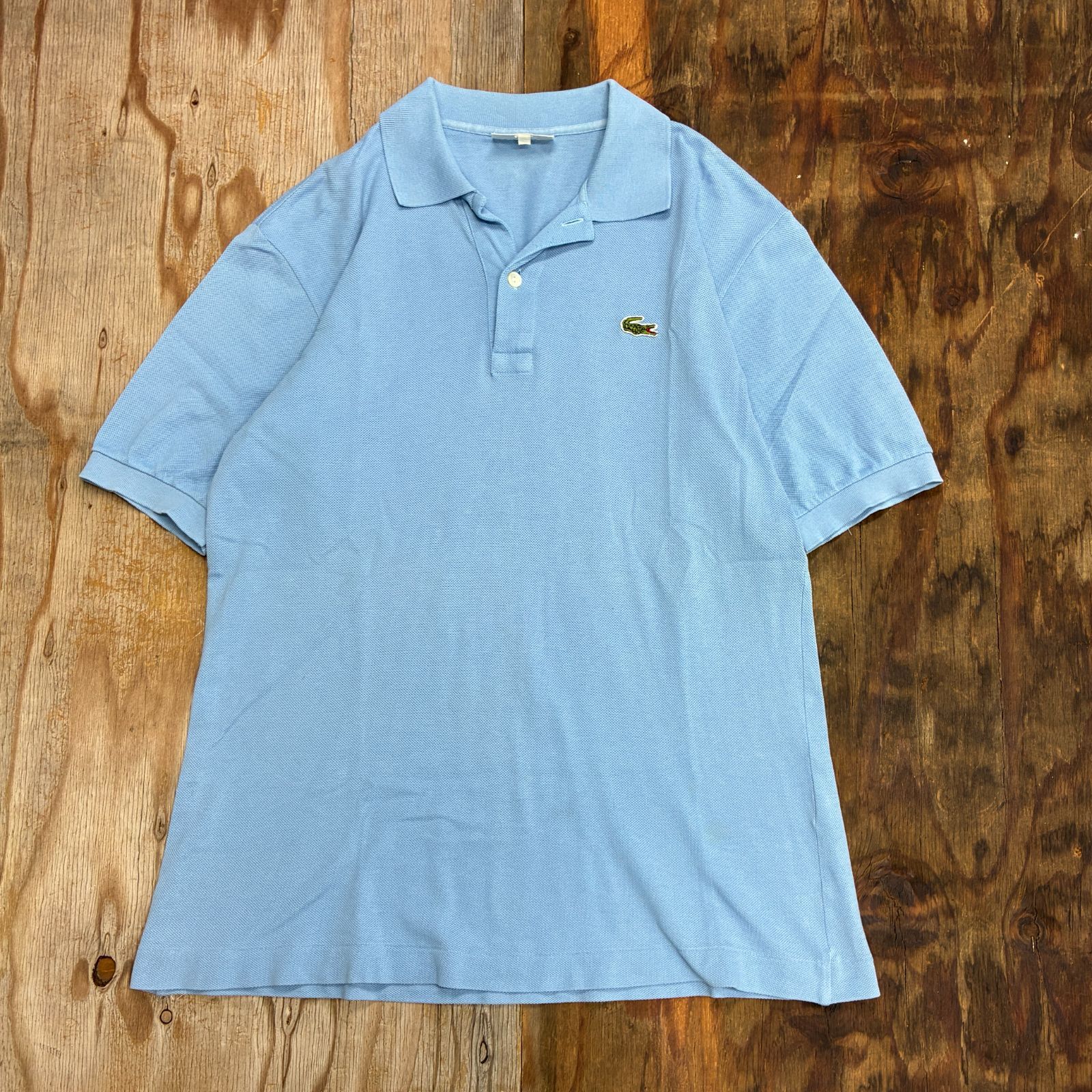 CHEMISE LACOSTE シュミーズラコステ ポロシャツ サックスブルー 80s