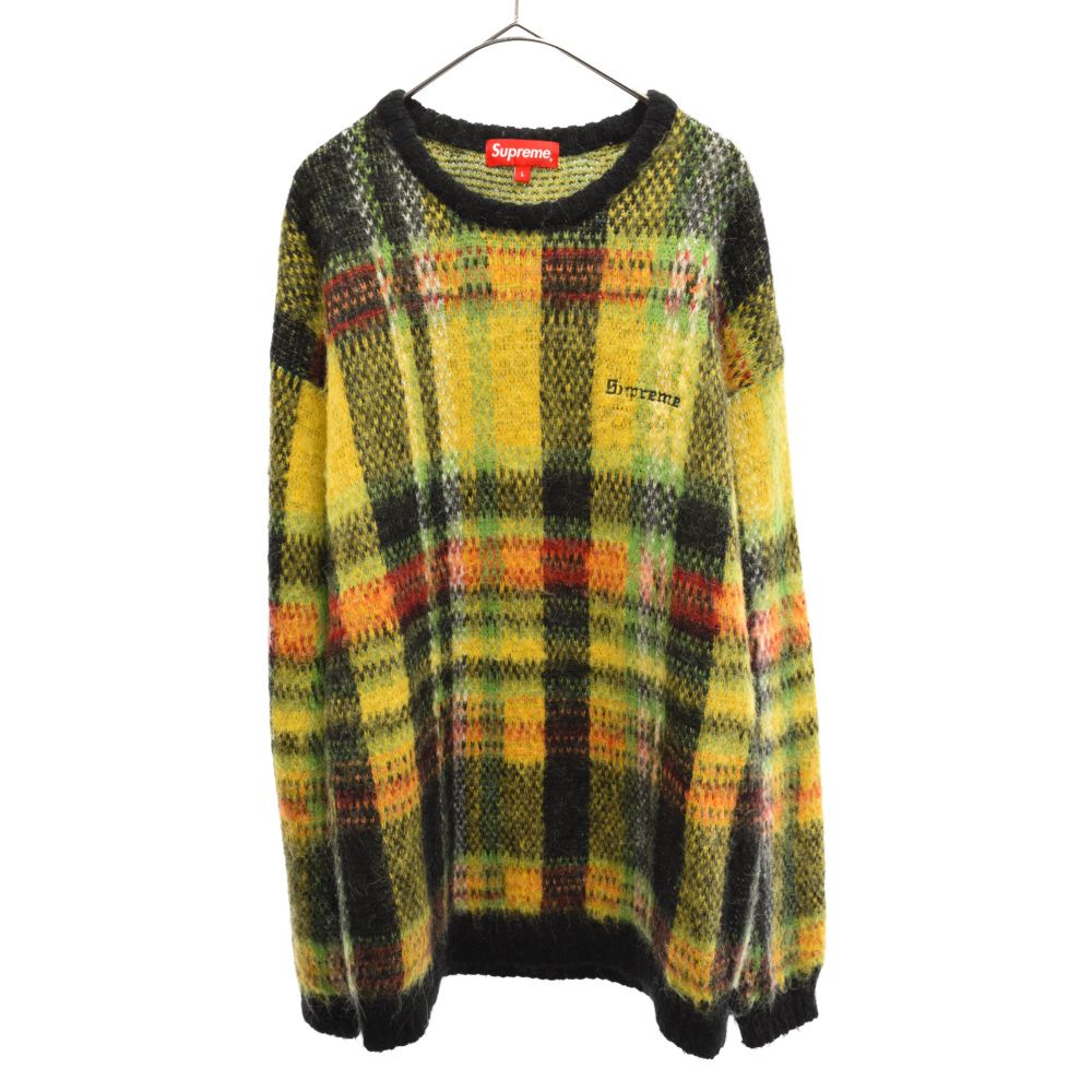 廃盤商品 新品 supreme brushed plaid sweater モヘア | www ...