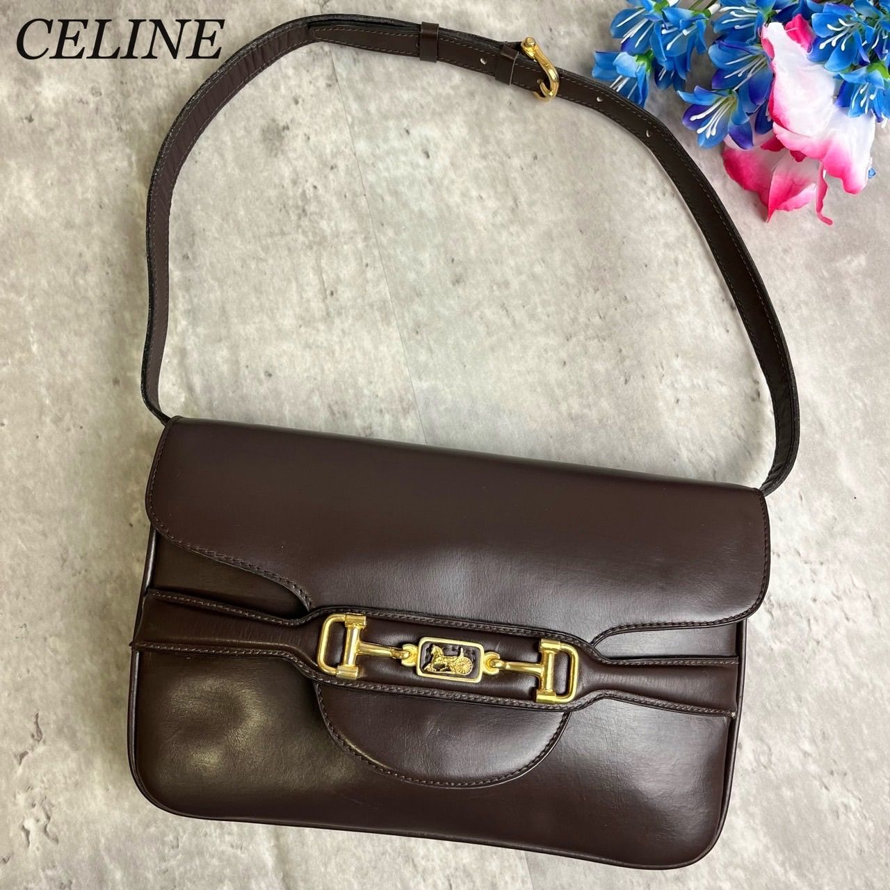 ✨良品✨ CELINE セリーヌ ショルダーバッグ トートバッグ 馬車金具 ...