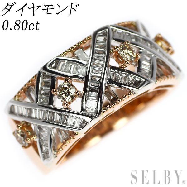 K18WG/PG ダイヤモンド リング 0.80ct - メルカリ