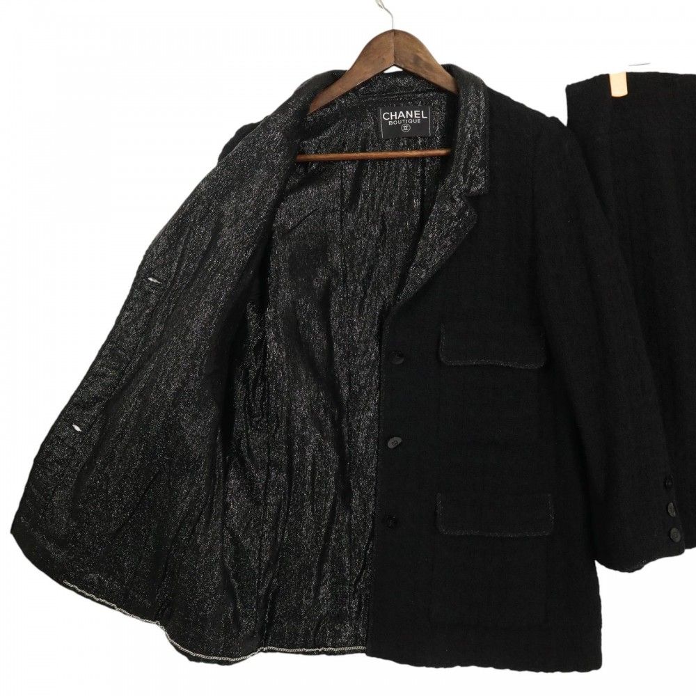 【美品】CHANEL シャネル スカート ココマーク 金ボタン ブラック 黒 シャネル(CHANEL)シャネル ココマークボタン スカート 衣料品