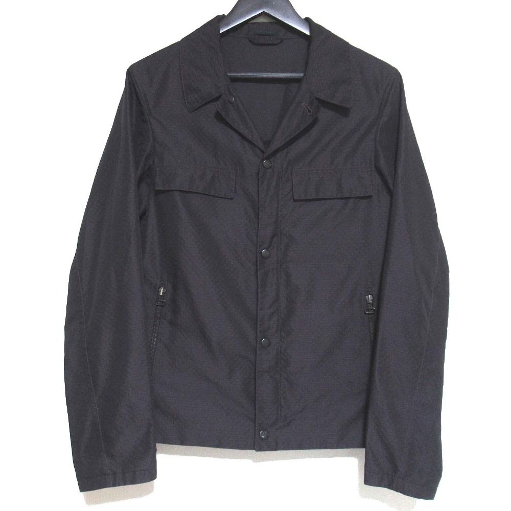 LANVIN ランバン ルカオッセンドライバー期 ドット柄 オープンカラー ジャケット サイズ44 ブラック系 メンズ 古着