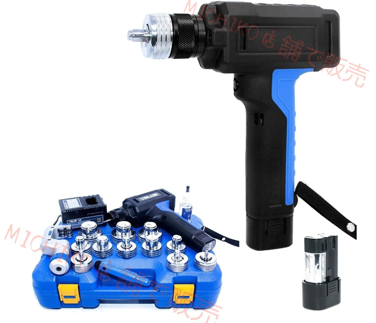 全自動リチウム電池油圧式拡管機 電動フ ツール 充電式 銅 アルミ管対応 冷凍空調 HVAC 用 3 8～1-5 8in チューブ対応 チューブカッター バリ取りツール付き 空調 冷蔵 倉庫冷凍の銅管 電気管に適用