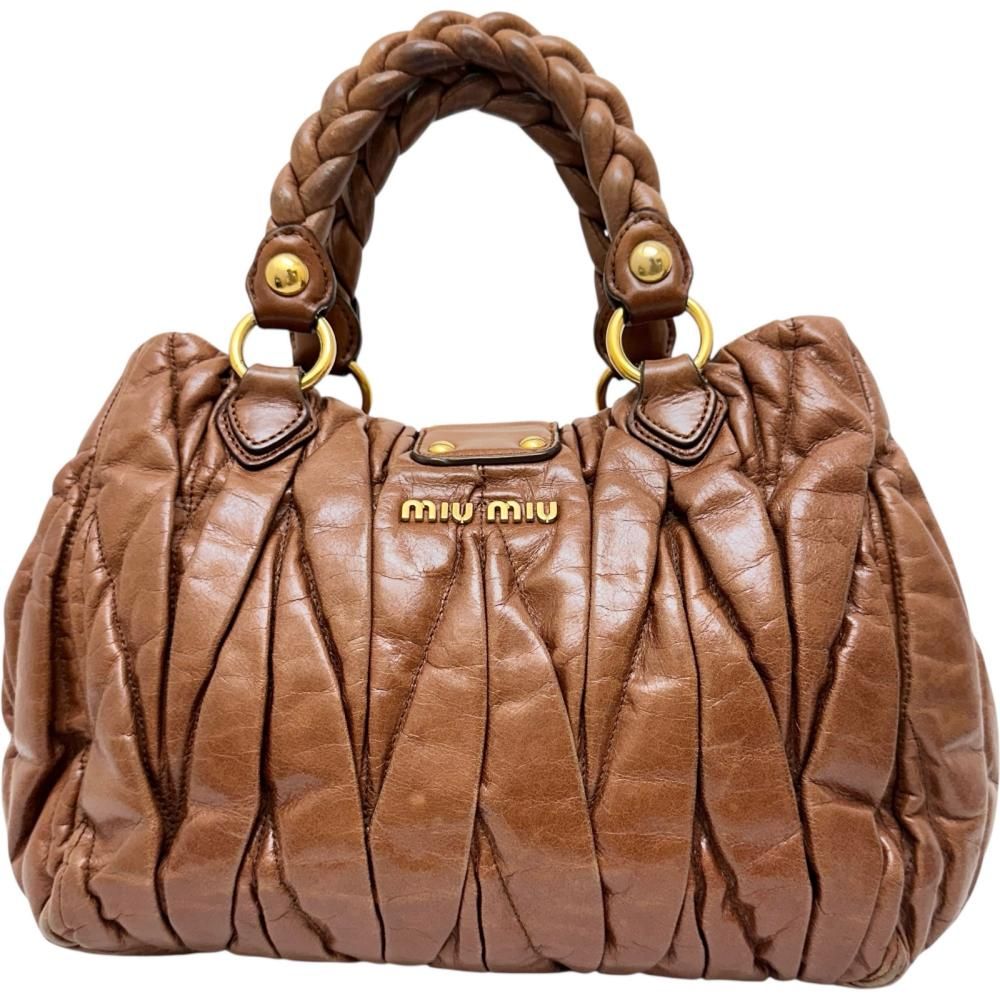 miu miu ミュウミュウ マテラッセ 2way ハンドバッグ 金具 MIUMIU/ミュウミュウ】マテラッセ 2Wayショルダーバッグ