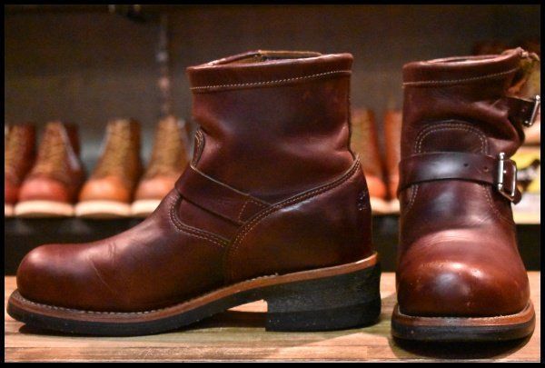 8E 良品 黒タグ】Chippewa チペワ 1901M11 ショートエンジニア 7インチ 